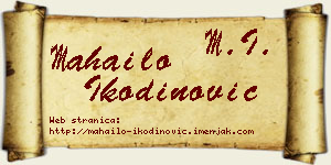 Mahailo Ikodinović vizit kartica